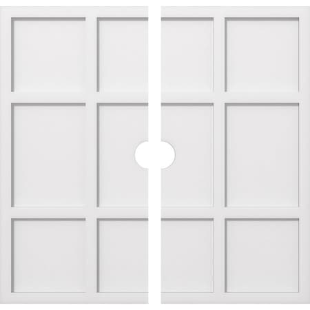 Ekena Millwork Rubik Architectural Grade PVC Contemporary Ceiling Medallion, Two Piece, 32"OD x 3"ID x 11"C x 1"P CMP32RK2-03000